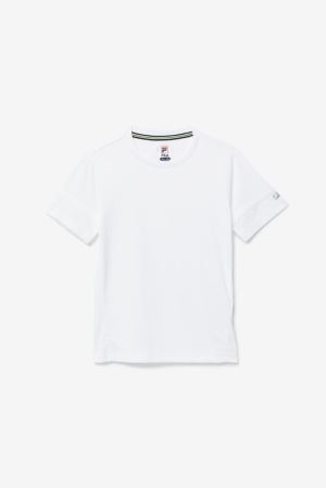 FILA Core Doubles Crew Clothing White,Kids Tennis | CA.GACXYQ872